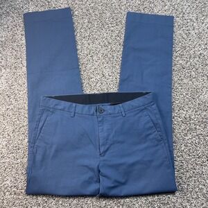 Bonobos Mens 31x31 Pants Slim Fit Dress Gray Stretch Flat Front Chino 3xDry